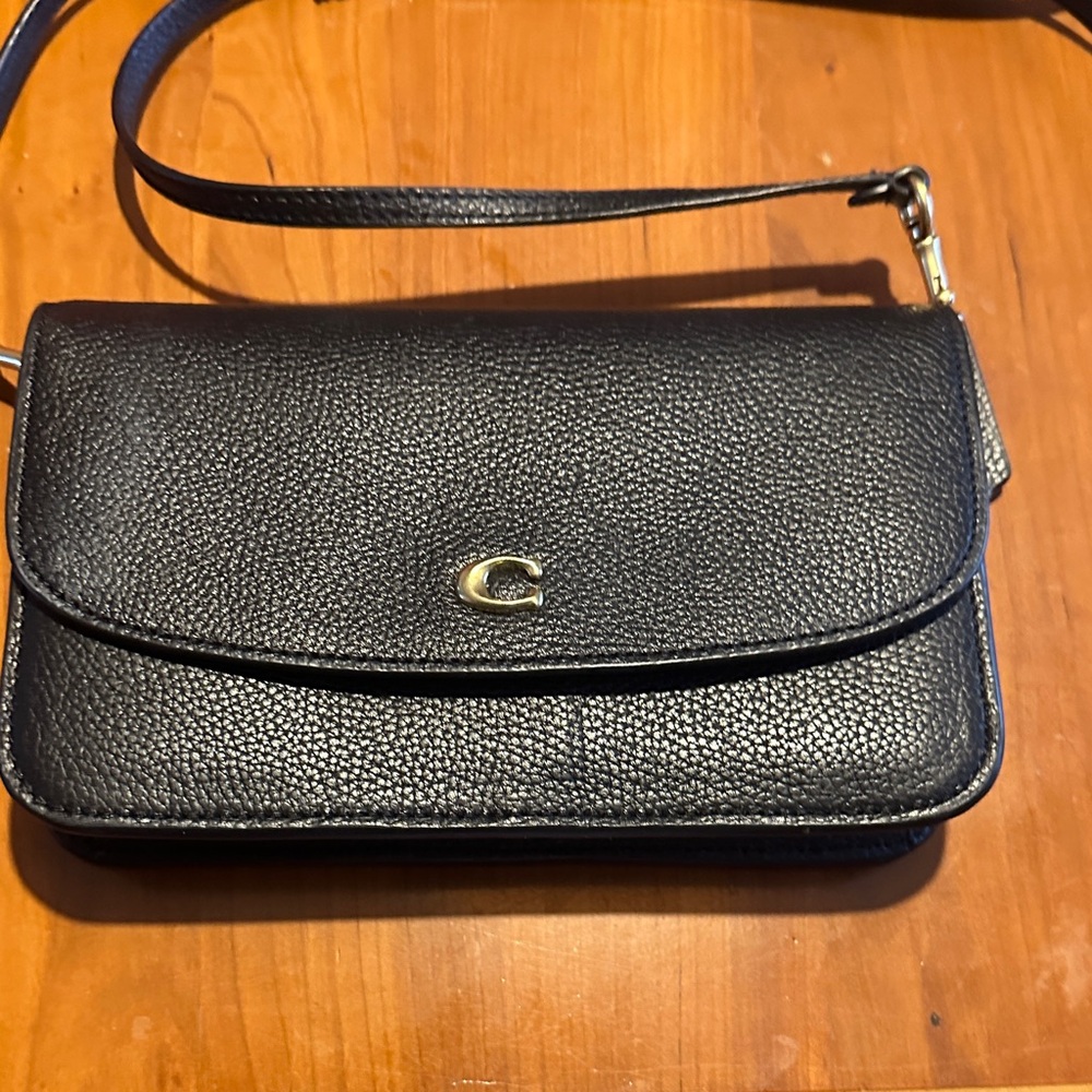 Coach Hayden Black Pebbled Leather Crossbody Bag